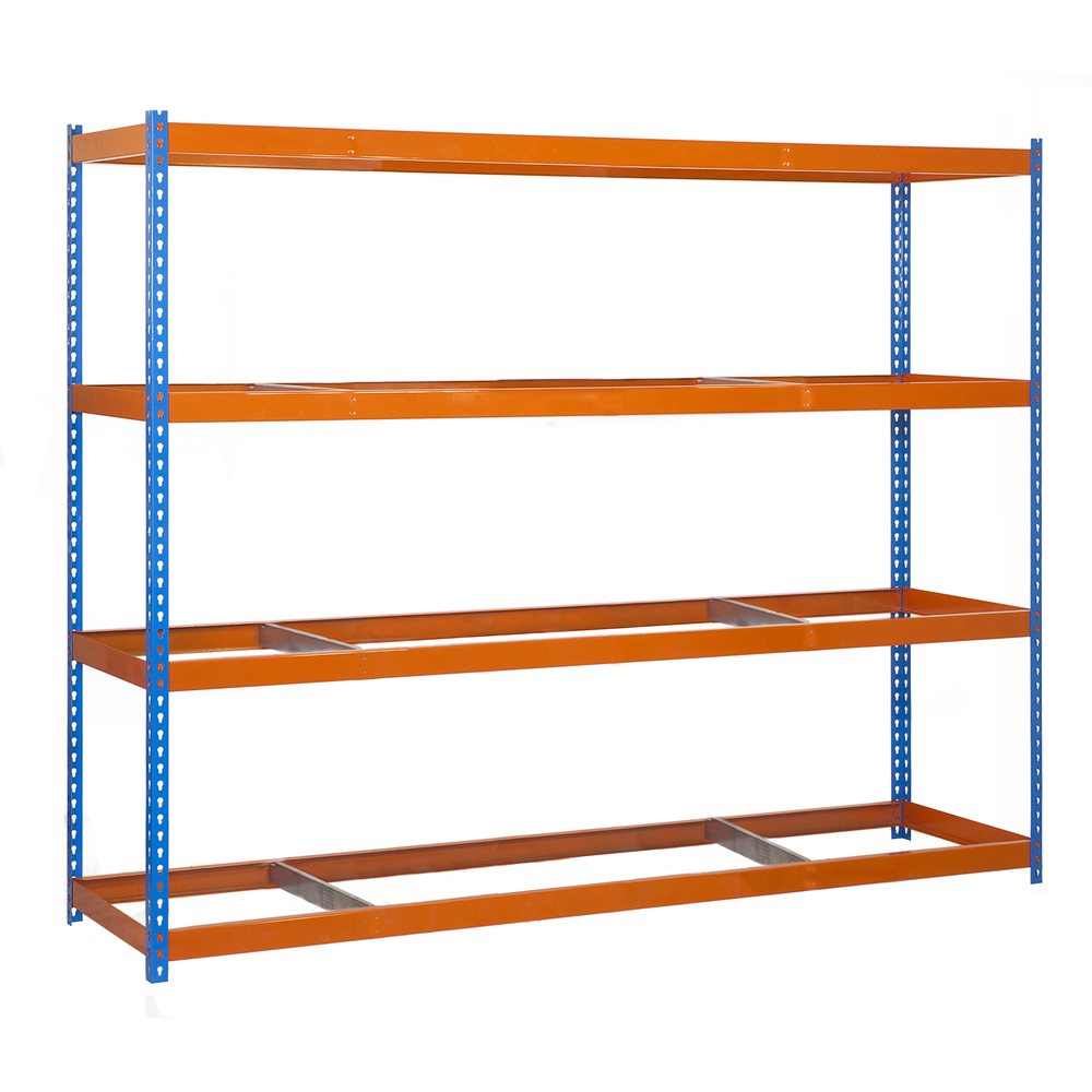 Étagère charge moyenne 500 à 600kg - 2000x2400x450 - 4 niveaux Bleu/Orange - SIMON RACK - 8435104950647