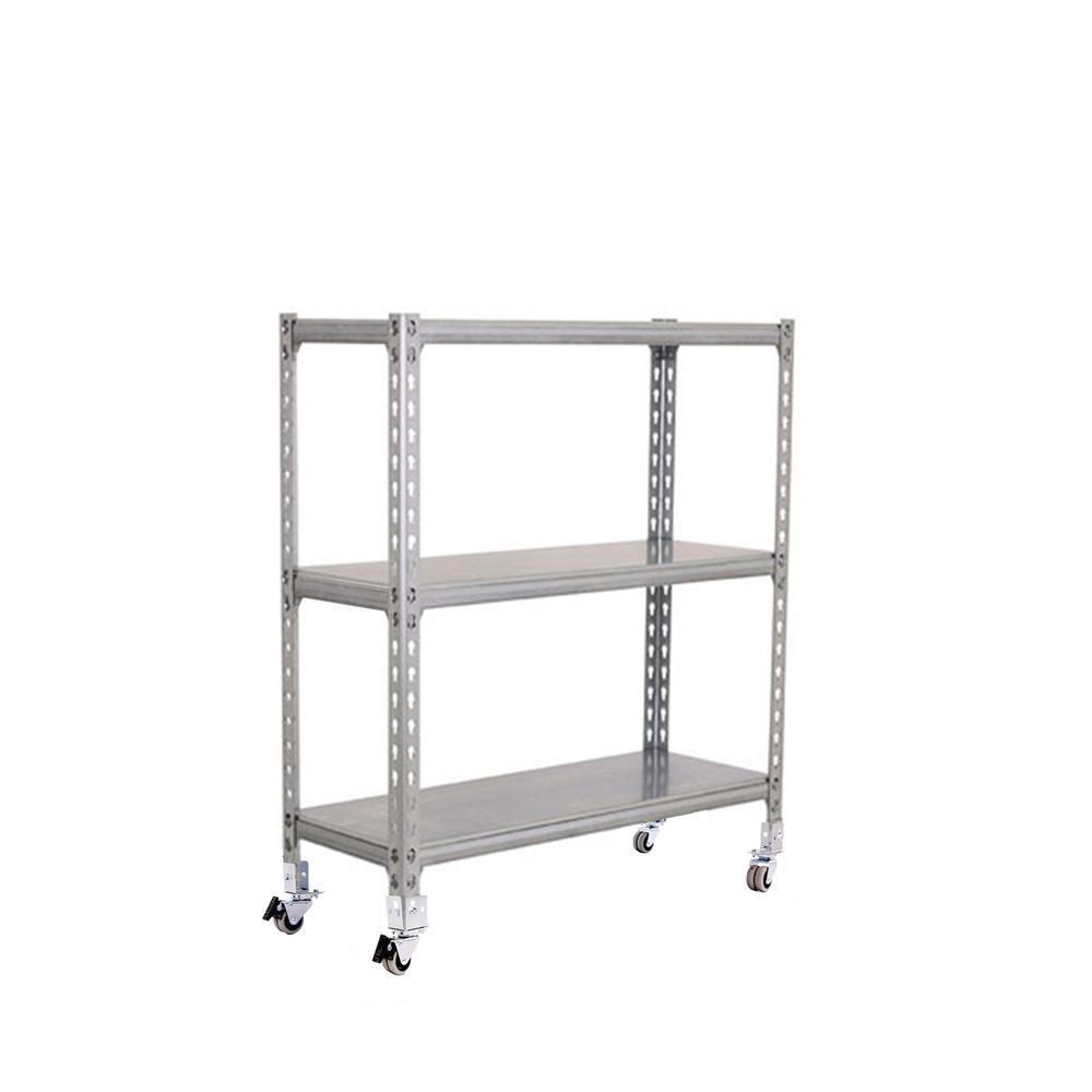 Rayonnage mobile métallique léger sans vis 975x1100x400 - 3 niveaux Galvanisé - SIMON RACK - 8435104953051