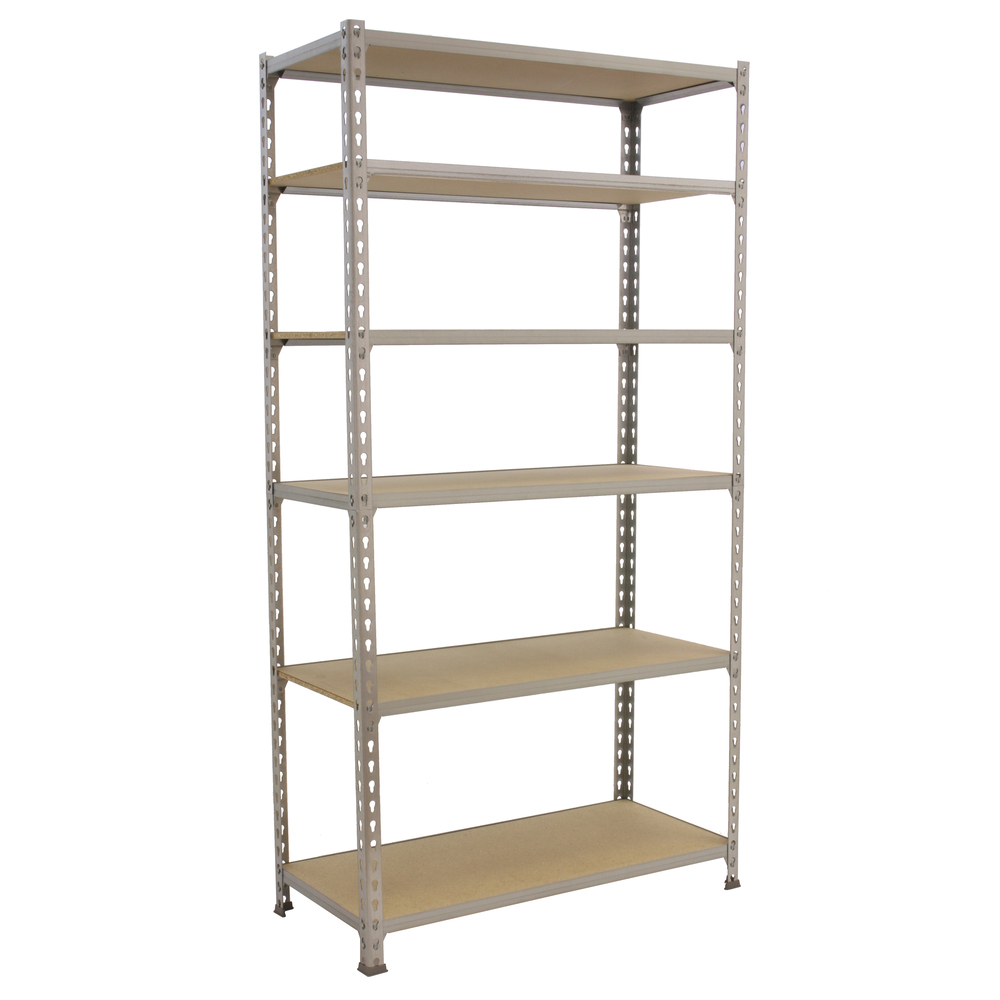 Rayonnage bois-métal léger sans vis 2500x900x400 - 6 niveaux Bois - SIMON RACK - 8435104955376