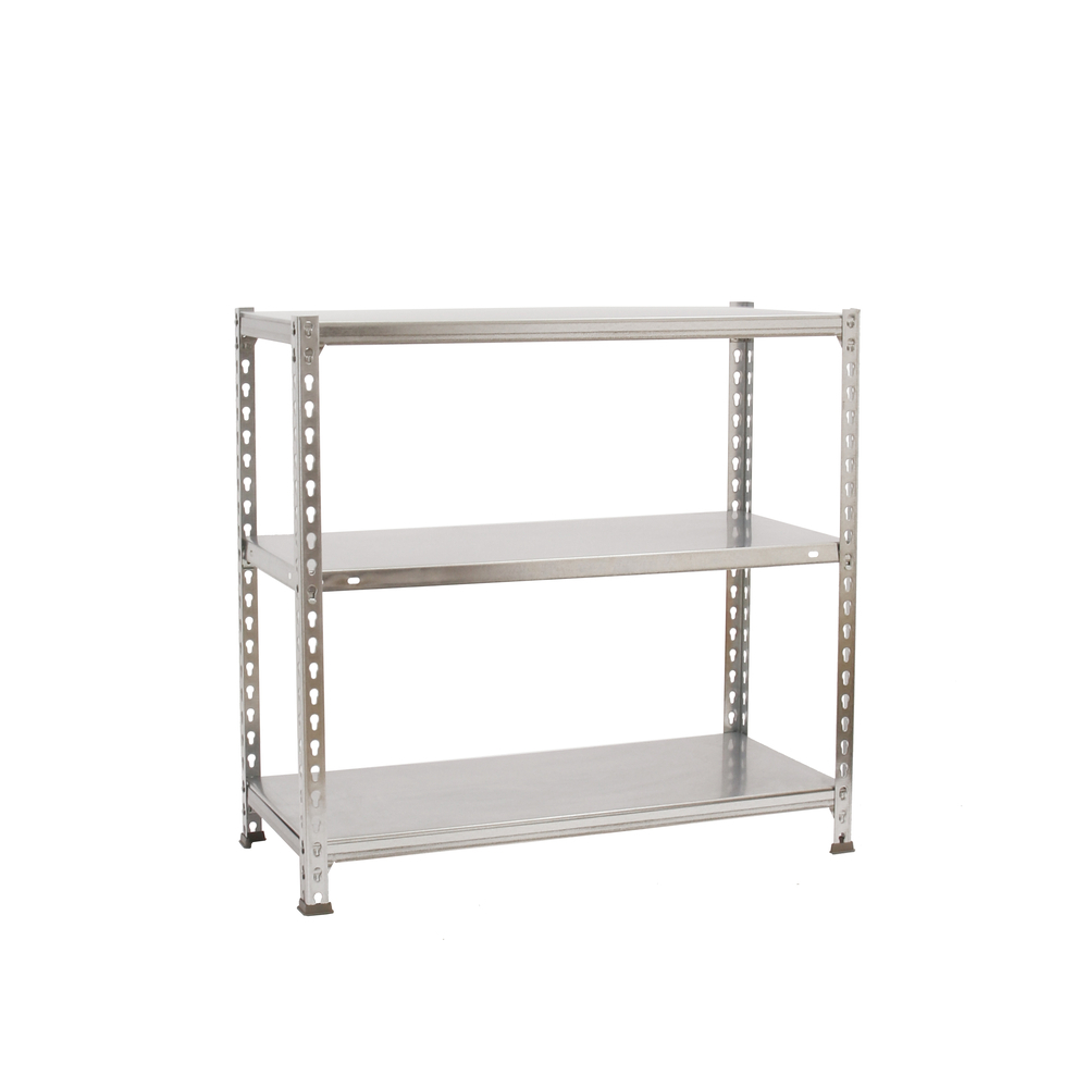 Étagère en kit charge légère sans vis 900x1100x300 - 3 niveaux Galvanisé - SIMON RACK - 8435104955734