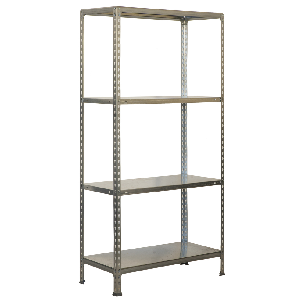 Étagère en kit charge légère sans vis 1500x800x500 - 4 niveaux Galvanisé - SIMON RACK - 8435104956199