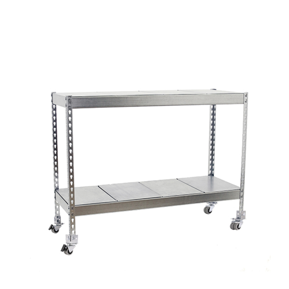 Étagère mobile charge moyenne 75kg - 975x1500x750 - 2 niveaux Galvanisé - SIMON RACK - 8435104957554