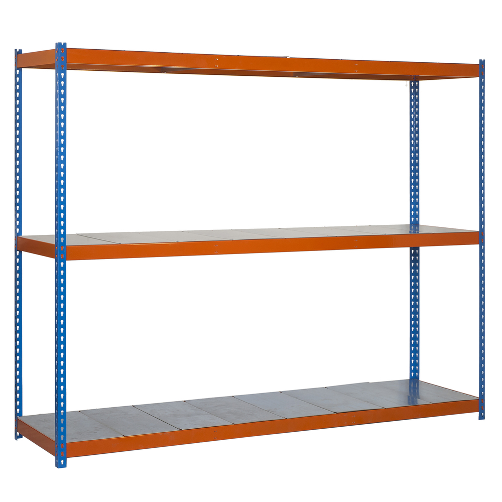 Étagère charge moyenne 400kg - 1500x1200x600 - 3 niveaux Bleu/Orange - SIMON RACK - 8435104958223