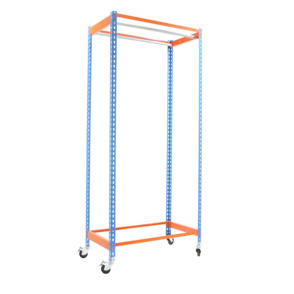 Rayonnage pour vêtements 2075x1200x500 - 1 niveau Bleu - SIMON RACK - 8435104958735