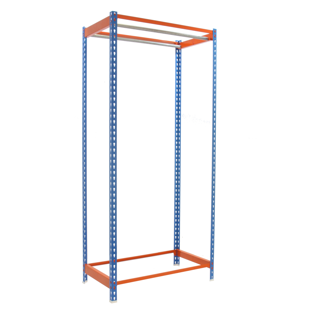 Rayonnage pour vêtements 2500x900x500 - 1 niveau Bleu/Orange - SIMON RACK - 8435104958858