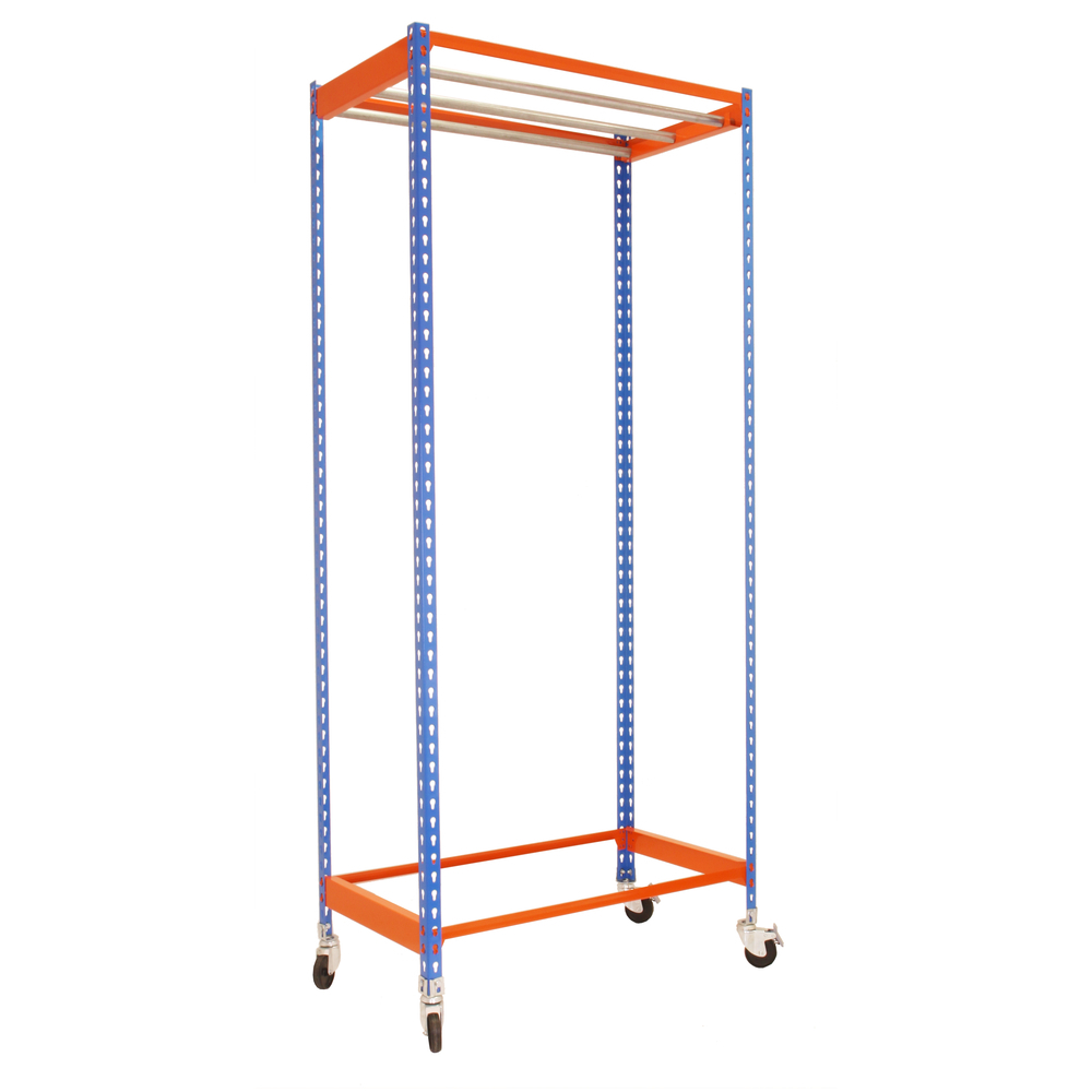 Rayonnage pour vêtements 3075x900x500 - 1 niveau Bleu/Orange - SIMON RACK - 8435104959213