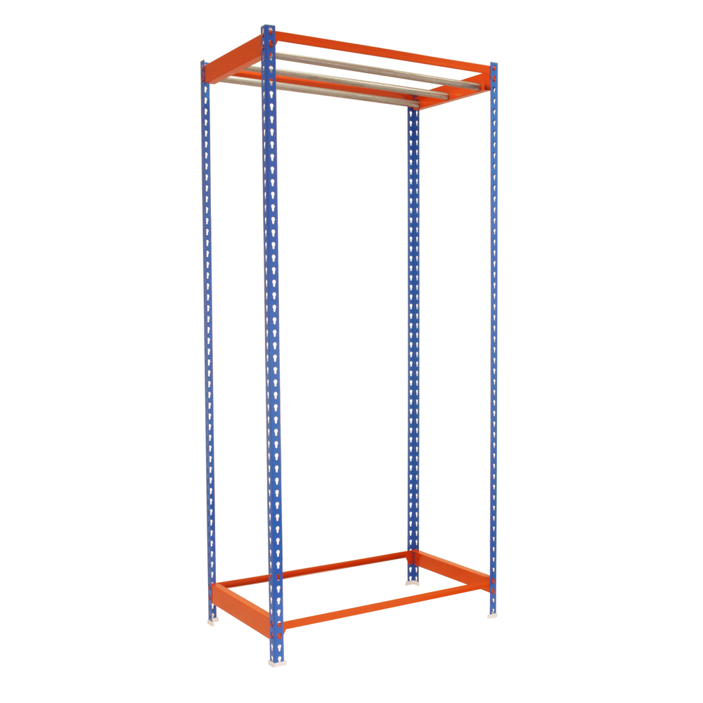 Rayonnage pour vêtements 3000x1200x500 - 1 niveau Bleu/Orange - SIMON RACK - 8435104959336