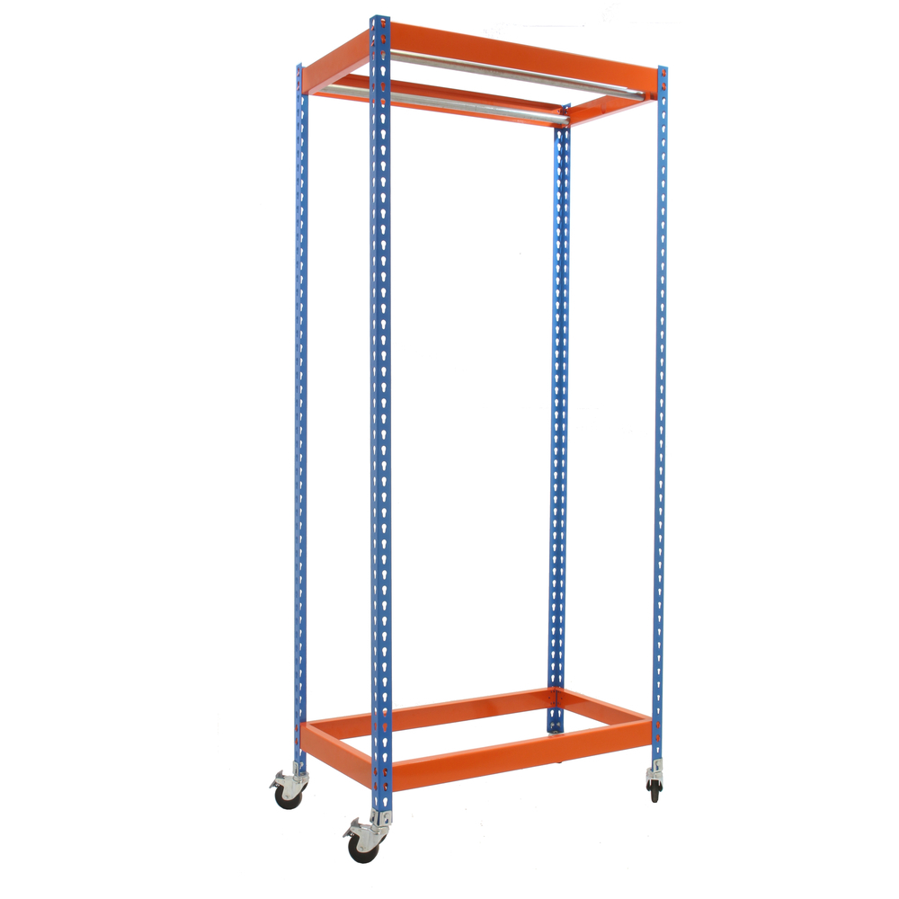 Rayonnage pour vêtements 2075x1500x600 - 1 niveau Bleu/Orange - SIMON RACK - 8435104959534