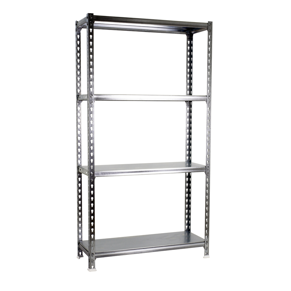 Rayonnage métallique léger sans vis 1500x800x500 - 4 niveaux Galvanisé - SIMON RACK - 8435104960721