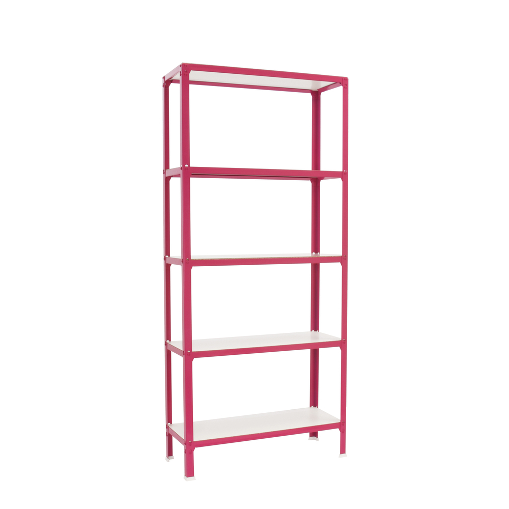 Rayonnage intérieur 1800x1000x300 - 5 niveaux Rose/Blanc - SIMON RACK - 8435104962084