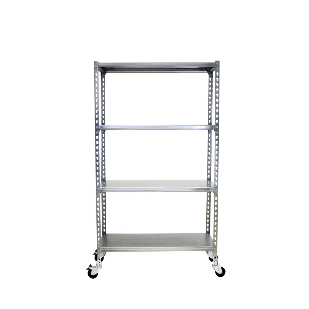 Rayonnage mobile métallique léger sans vis 1575x900x500 - 4 niveaux Galvanisé - SIMON RACK - 8435104963234