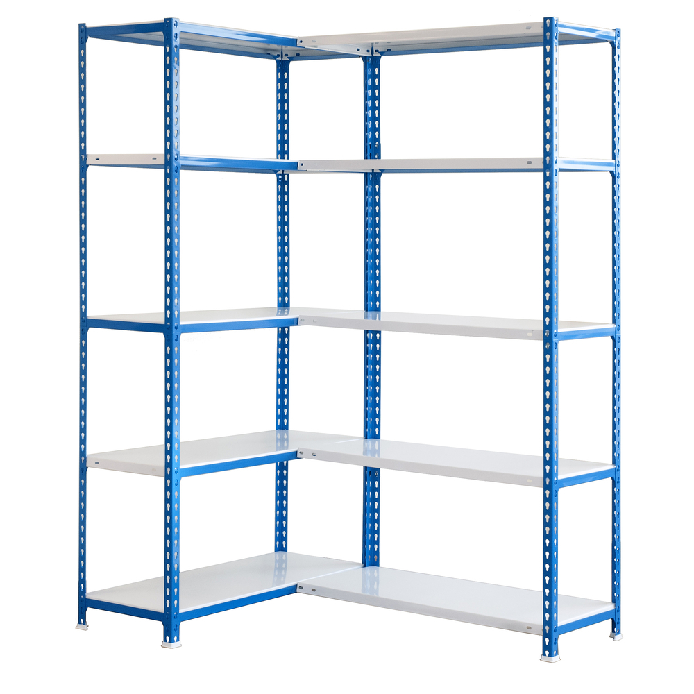 Étagère en kit charge légère sans vis 1800x1000x400 - 10 niveaux Bleu/Blanc - SIMON RACK - 8435104973080