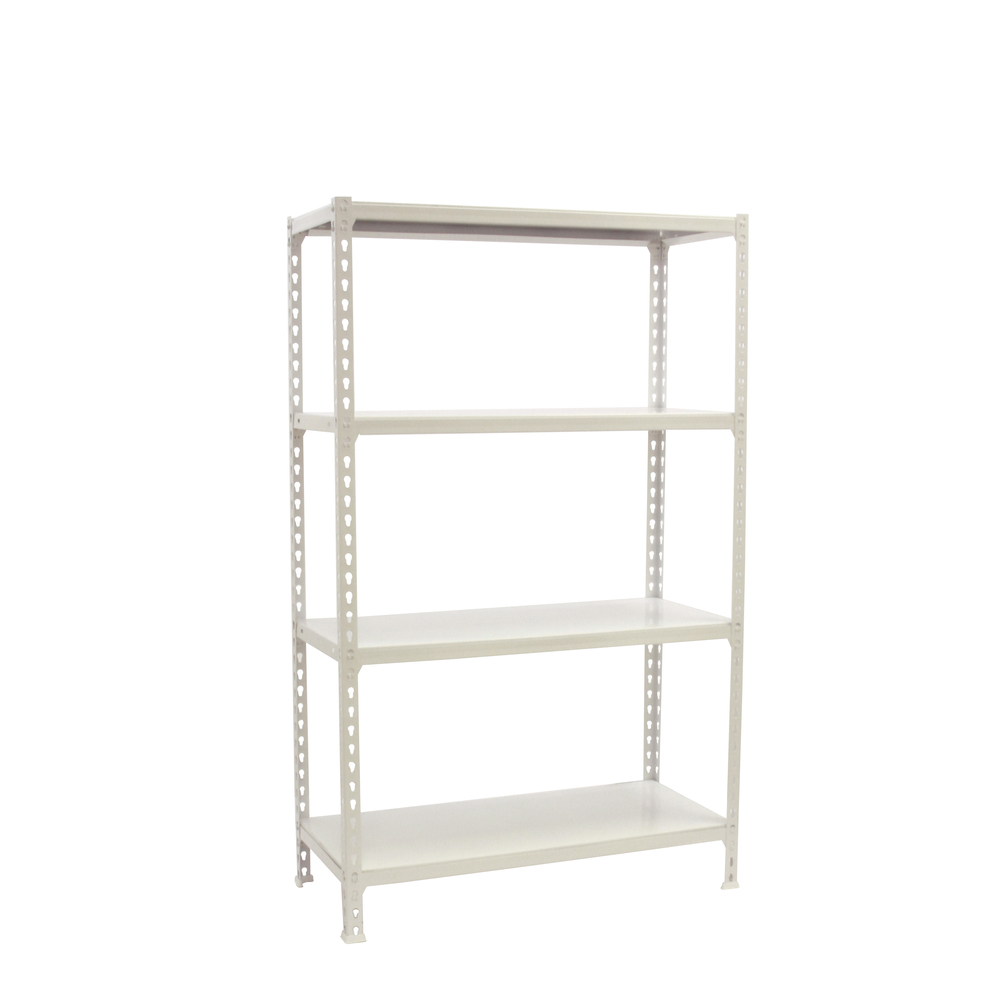 Rayonnage métallique léger sans vis 1500x800x300 - 4 niveaux Blanc - SIMON RACK - 8435104974315