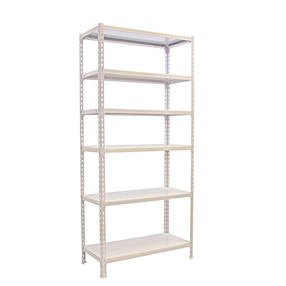 Rayonnage métallique léger sans vis 2500x800x400 - 6 niveaux Blanc - SIMON RACK - 8435104974476