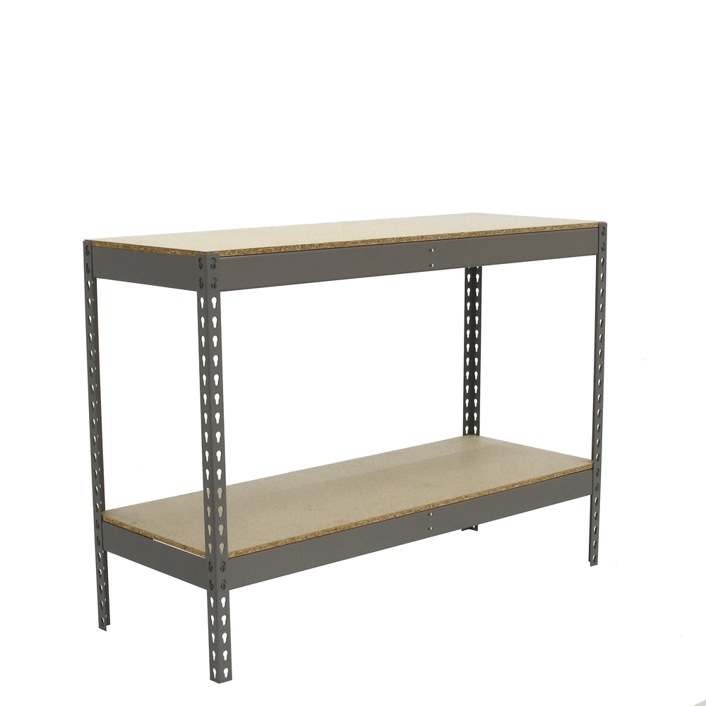 Étagère charge moyenne 500 à 600kg - 900x1500x750 - 2 niveaux Gris/Bois - SIMON RACK - 8435104976609