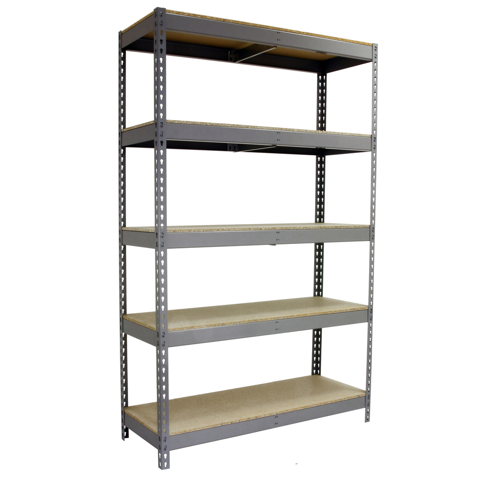 Étagère charge moyenne 500 à 600kg - 2500x1500x450 - 5 niveaux Gris/Bois - SIMON RACK - 8435104976746