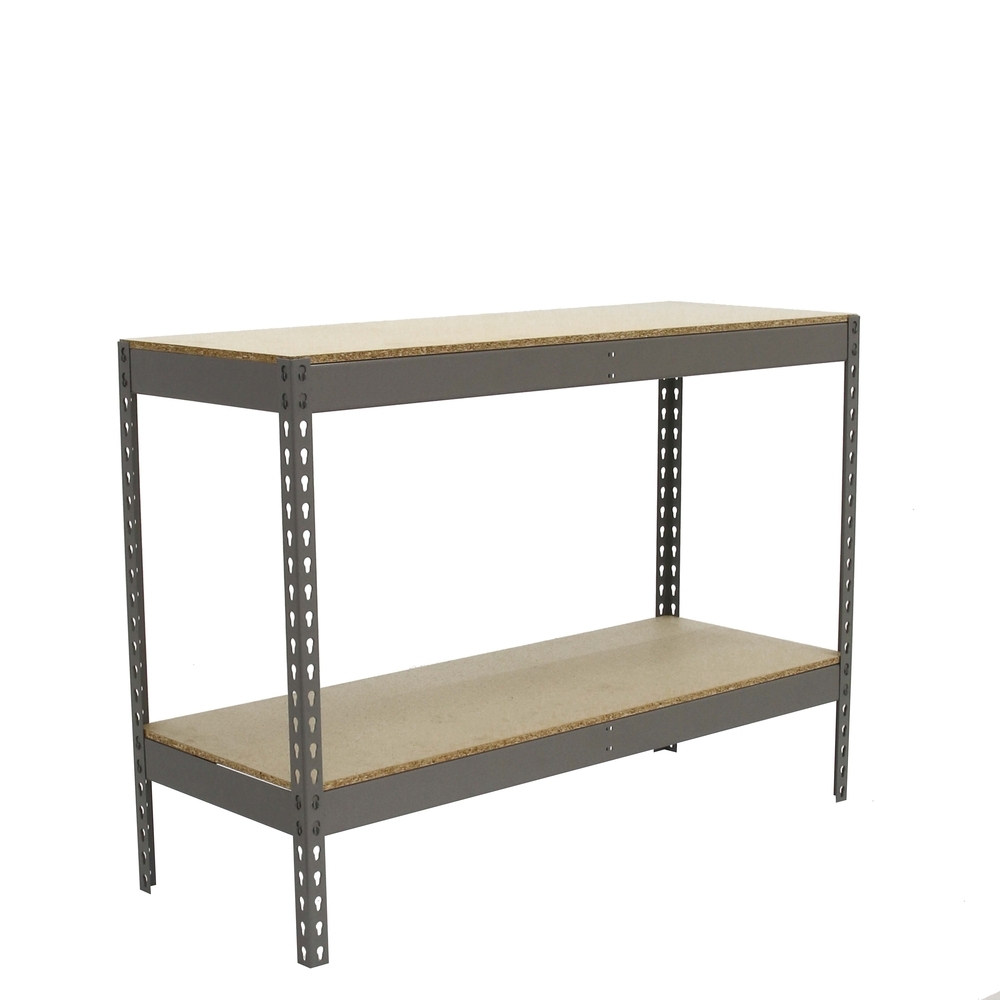Étagère charge moyenne 400kg - 900x1200x750 - 2 niveaux Gris/Bois - SIMON RACK - 8435104977996