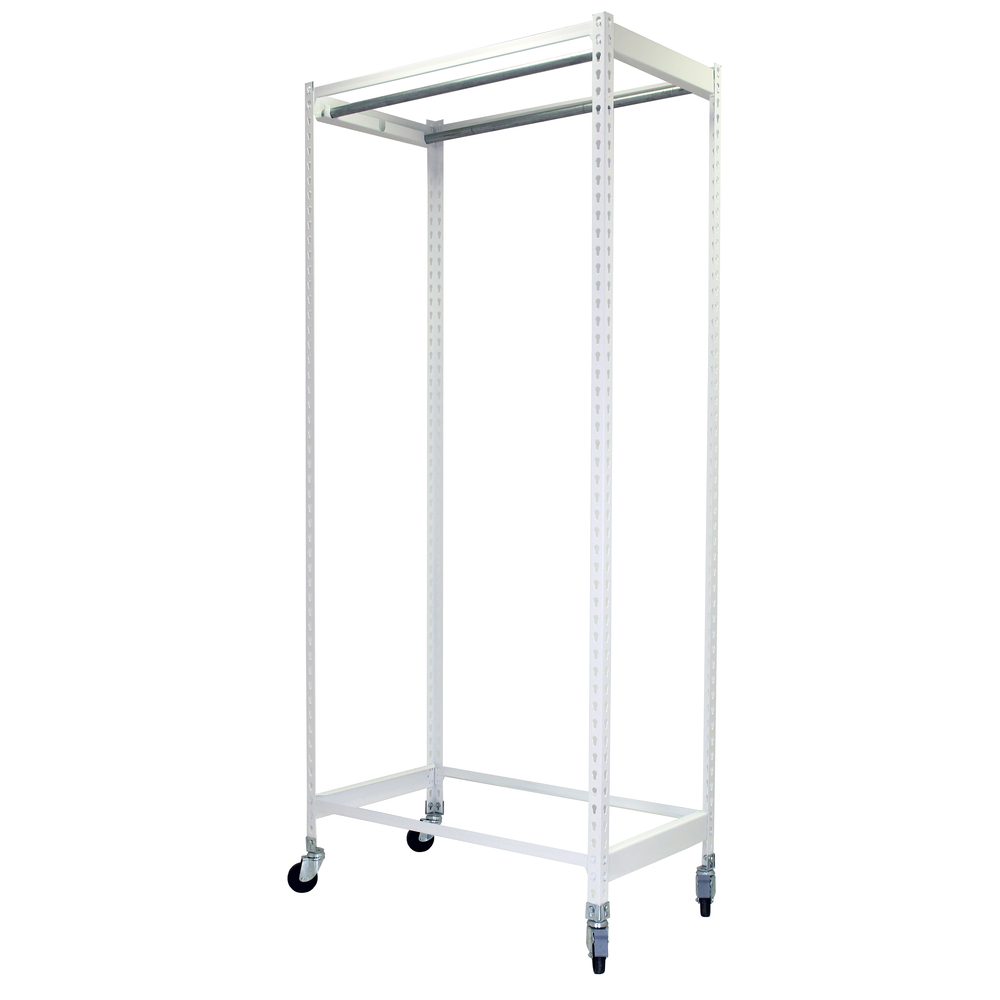 Rayonnage pour vêtements 2575x1200x500 - 1 niveau Blanc - SIMON RACK - 8435104978603