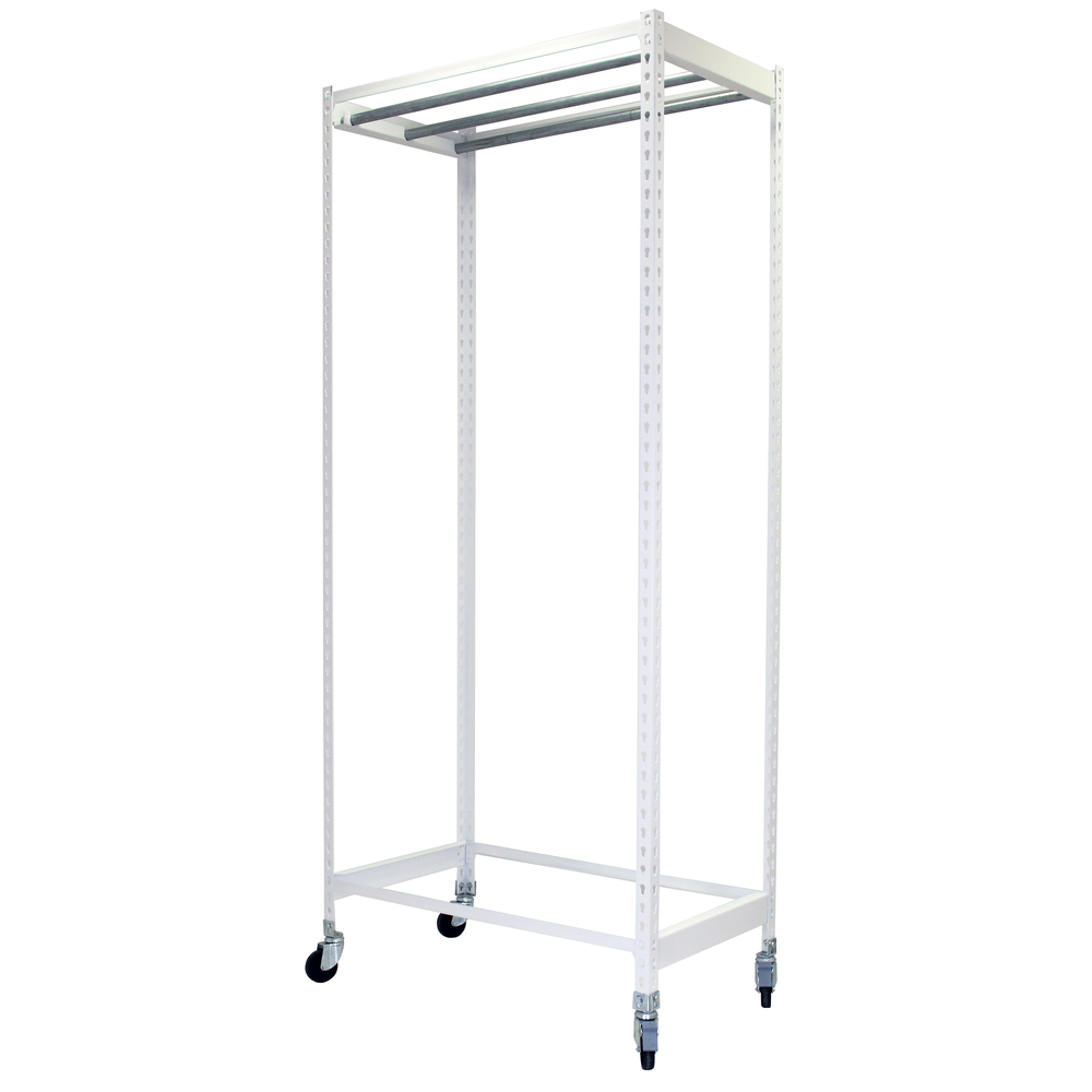 Rayonnage pour vêtements 3075x1200x500 - 1 niveau Blanc - SIMON RACK - 8435104978689