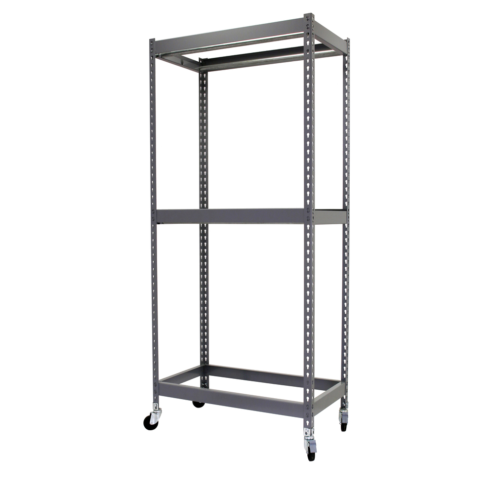 Rayonnage pour vêtements 2575x1500x750 - 2 niveaux Gris - SIMON RACK - 8435104978788