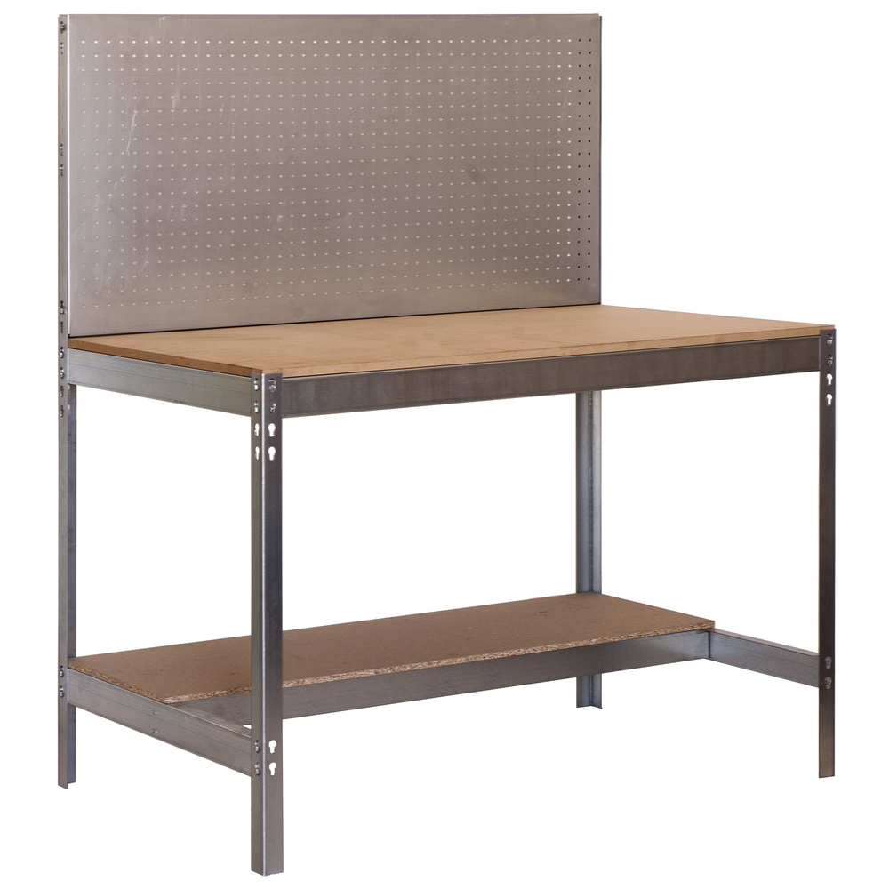 Kit établi mobile Bricolage - 1520x1510x610 - 2 niveaux Bois - SIMON RACK - 8435104984833