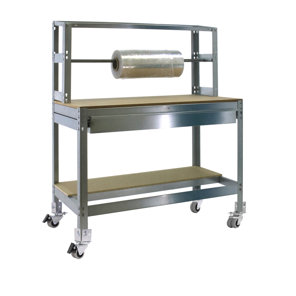 Kit établi mobile Bricolage - 1520x1510x760 - 3 niveaux Bois - SIMON RACK - 8435104985328