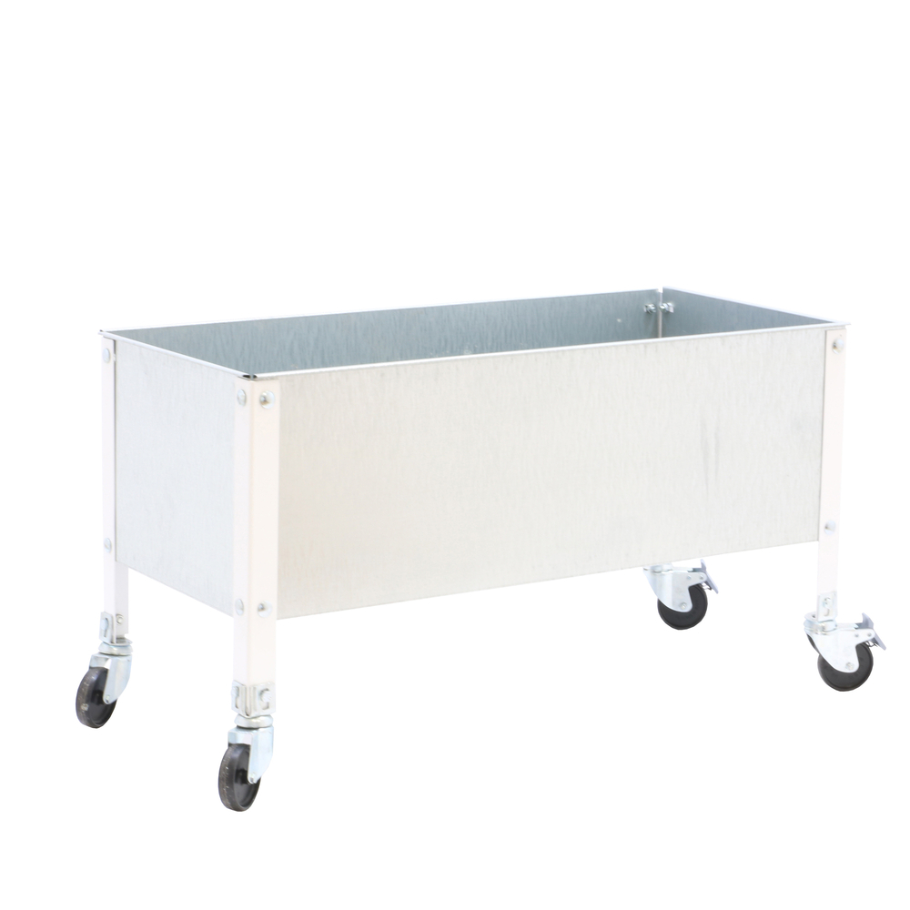 Jardinière mobile extérieure - 485x1200x1200 - 1 niveau Blanc/Galvanisé - SIMON RACK - 8435104987216