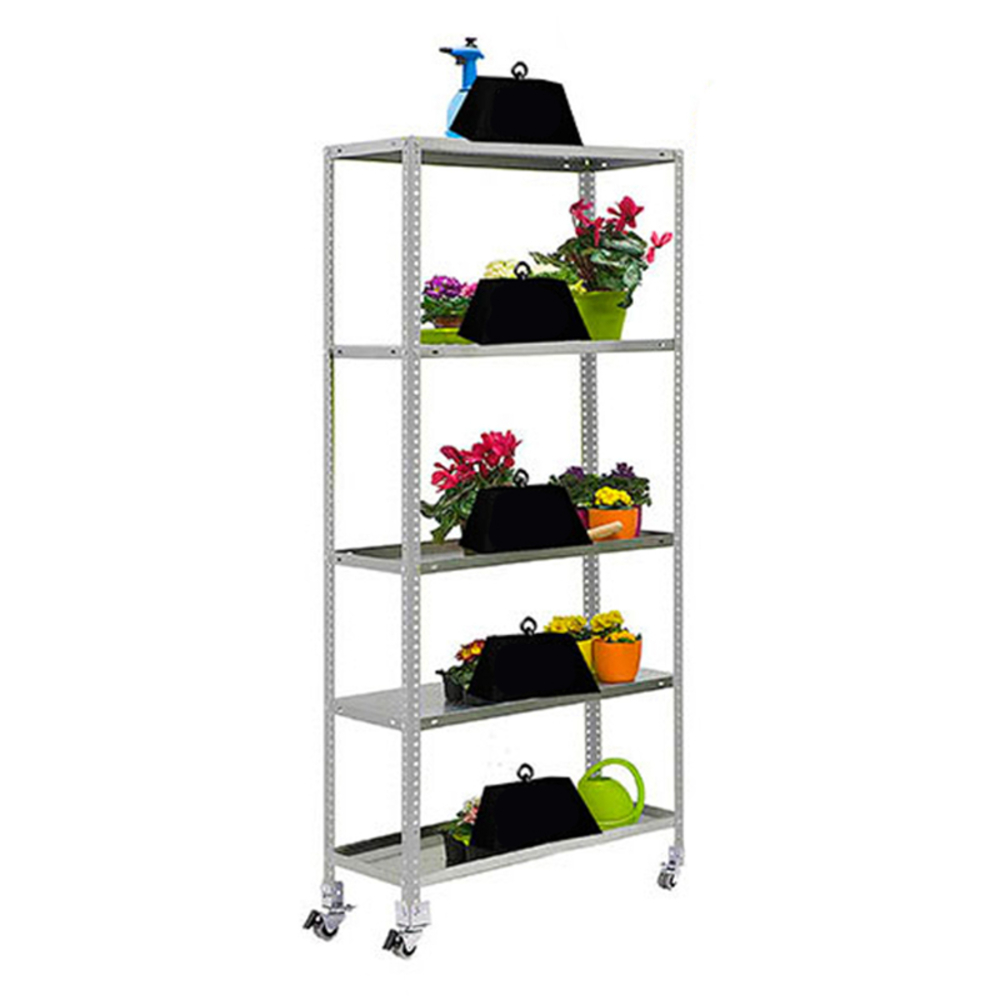 Étagère mobile de jardin - 1875x900x400 - 5 niveaux Galvanisé - SIMON RACK - 8435104987551