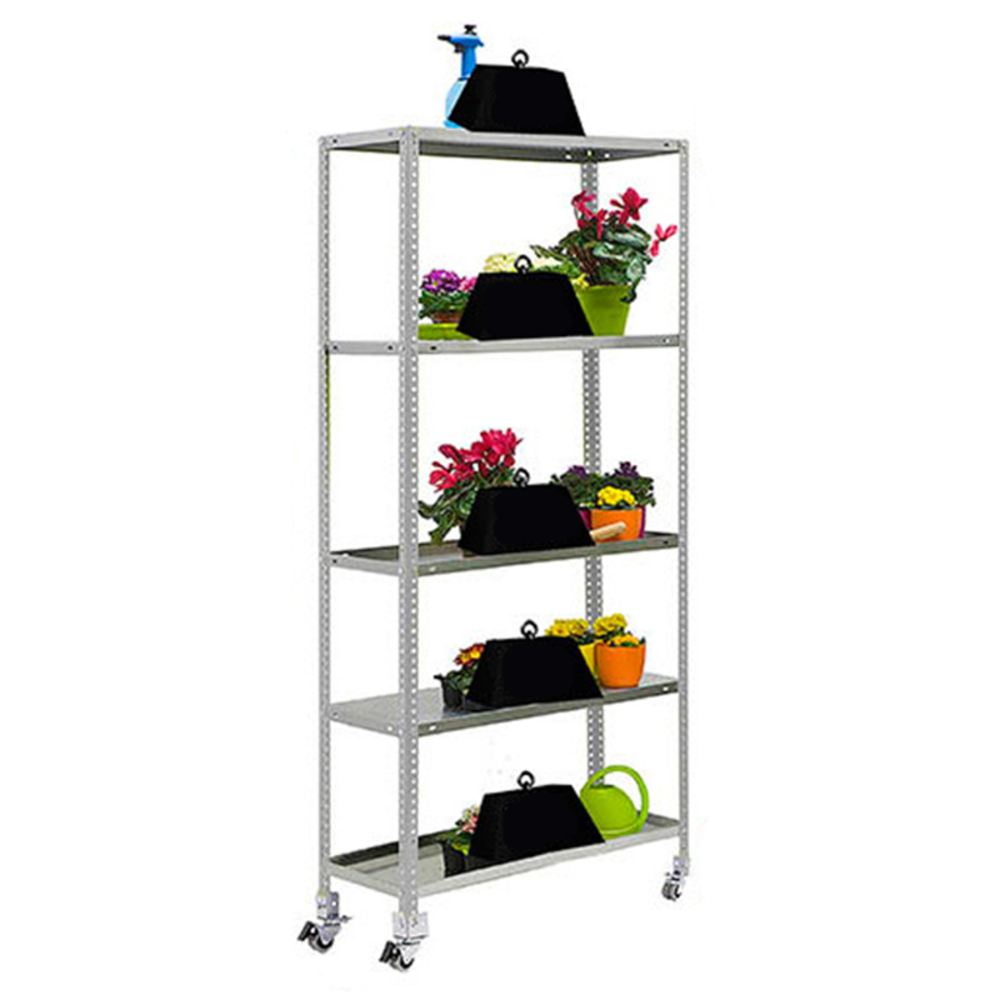 Étagère mobile de jardin - 1875x900x500 - 5 niveaux Galvanisé - SIMON RACK - 8435104987568