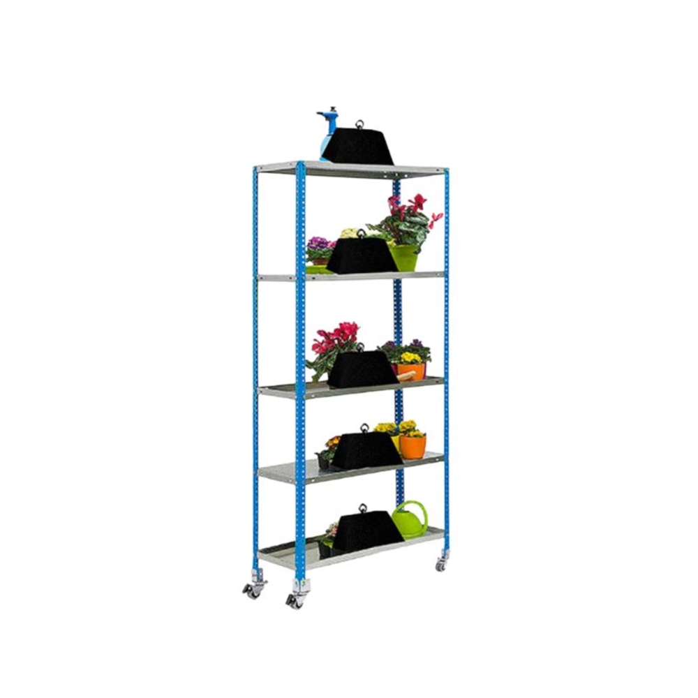 Étagère mobile de jardin - 1875x900x500 - 5 niveaux Bleu - SIMON RACK - 8435104987599