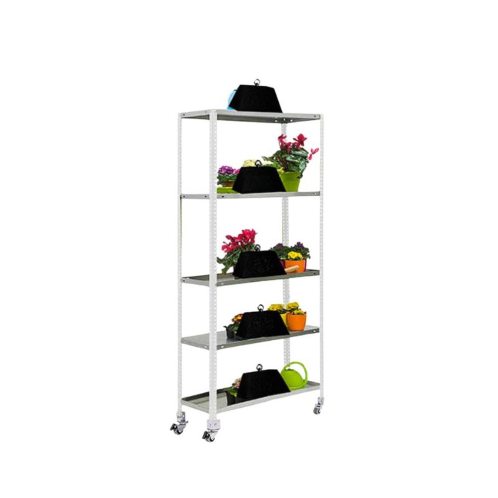 Étagère mobile de jardin - 1875x900x300 - 5 niveaux Blanc - SIMON RACK - 8435104987667