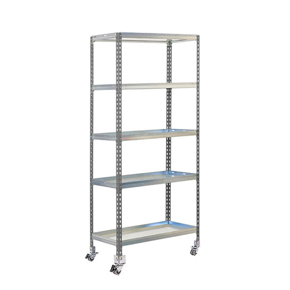 Étagère mobile de jardin - 1875x900x300 - 5 niveaux Gris - SIMON RACK - 8435104987933