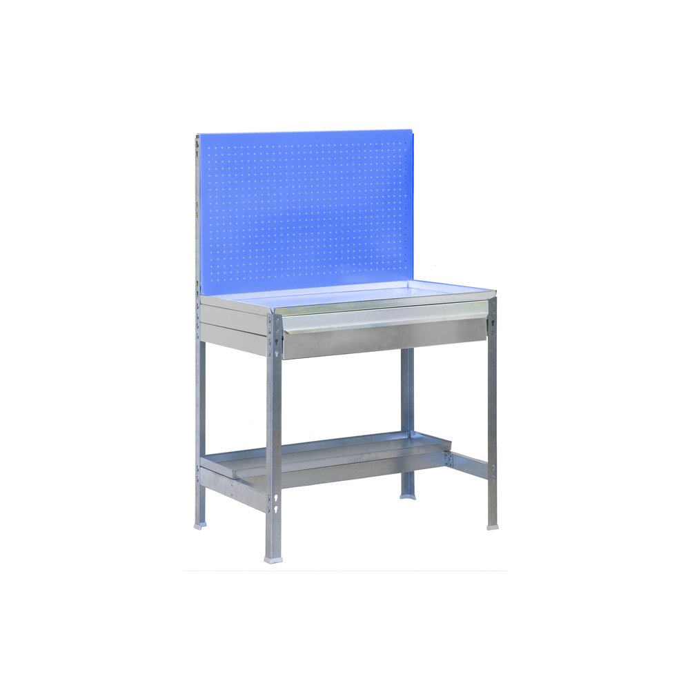 Établi de jardin - 1445x1200x600 - 2 niveaux Bleu - SIMON RACK - 8435104988343