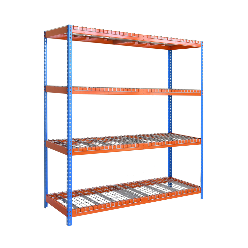 Étagère charge moyenne 400kg - 2000x1800x600 - 4 niveaux Bleu/Orange - SIMON RACK - 8435104989746