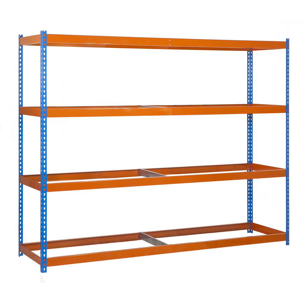Étagère charge moyenne 500 à 600kg - 2000x1800x750 - 4 niveaux Bleu/Orange - SIMON RACK - 8435104990391