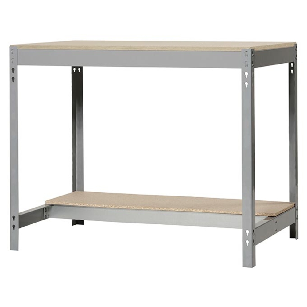 Kit établi Bricolage - 842x910x760 - 2 niveaux Gris/Bois - SIMON RACK - 8435104991947