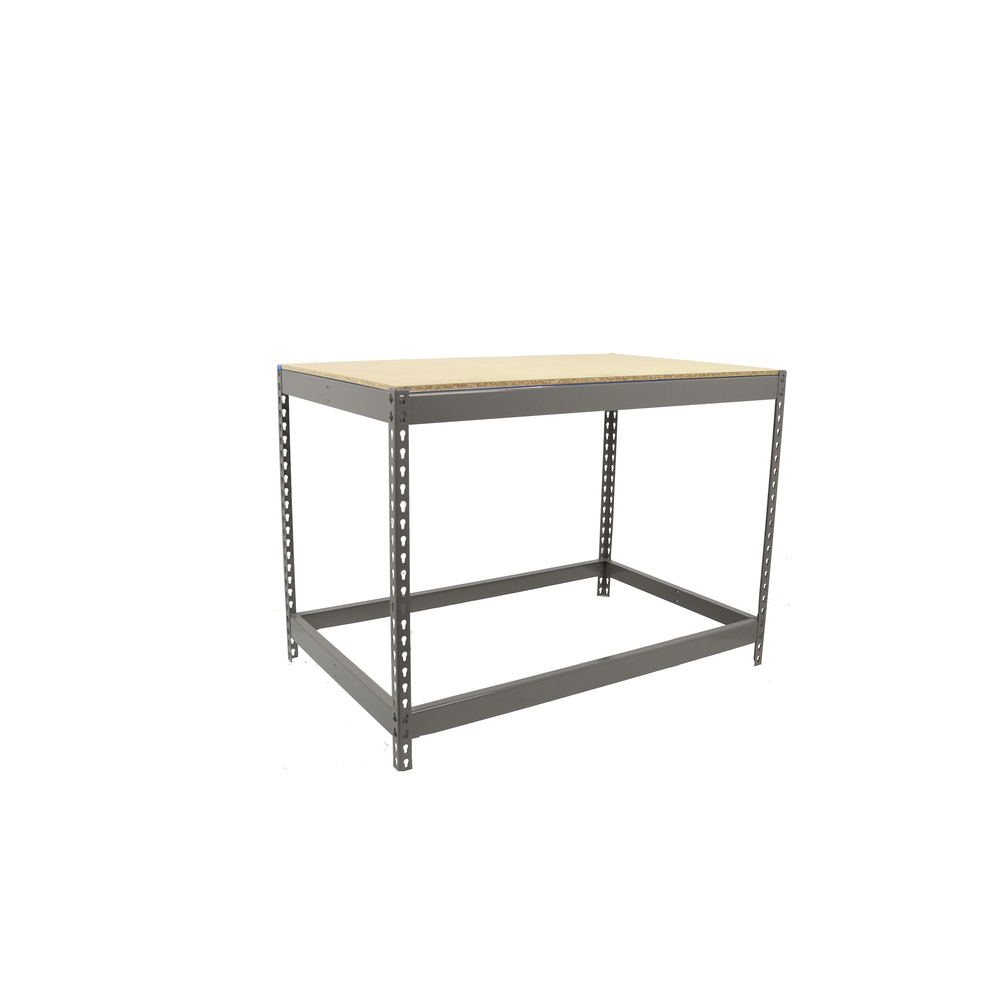 Kit établi Basic - 900x1200x750 - 1 niveau Gris/Bois - SIMON RACK - 8435104992265