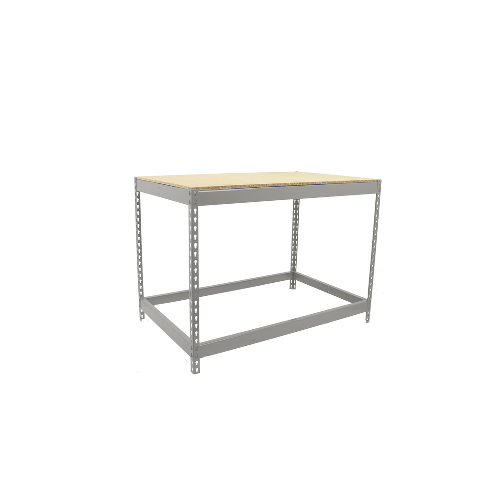 Kit établi Basic - 900x2100x900 - 1 niveau Galvanisé/Bois - SIMON RACK - 8435104992692