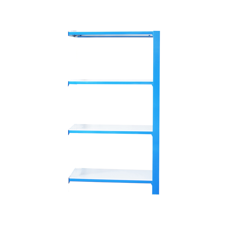 Rayonnage de bureau charge légère sans vis 1500x900x400 - 4 niveaux Bleu/Blanc - SIMON RACK - 8435104994511