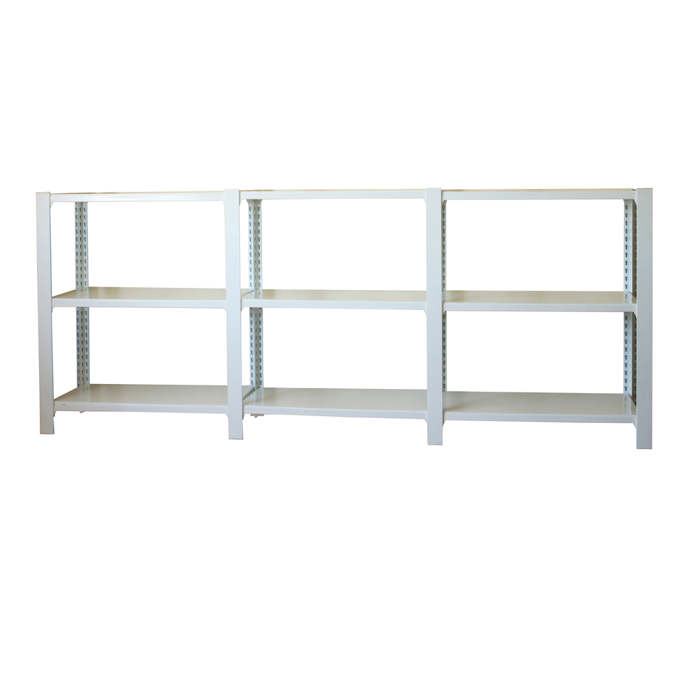 Rayonnage de bureau charge légère sans vis 1000x2700x300 - 3 niveaux Blanc - SIMON RACK - 8435104998342