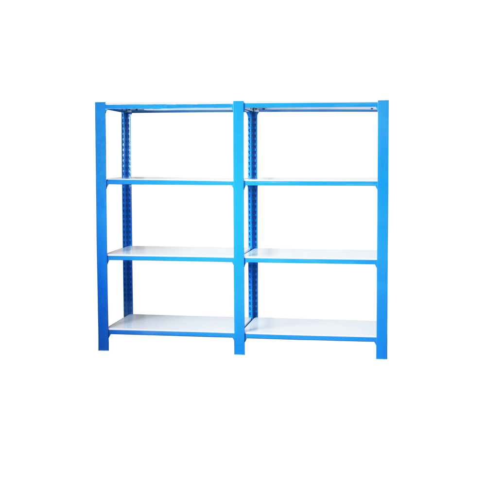 Rayonnage de bureau charge légère sans vis 1500x1800x300 - 4 niveaux Bleu/Blanc - SIMON RACK - 8435104998427