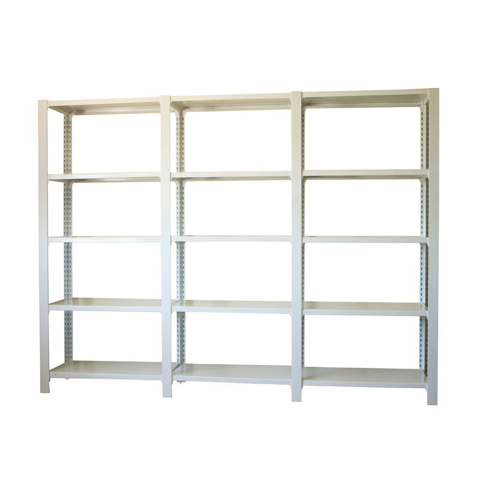 Rayonnage de bureau charge légère sans vis 2100x2700x300 - 5 niveaux Blanc - SIMON RACK - 8435104998588