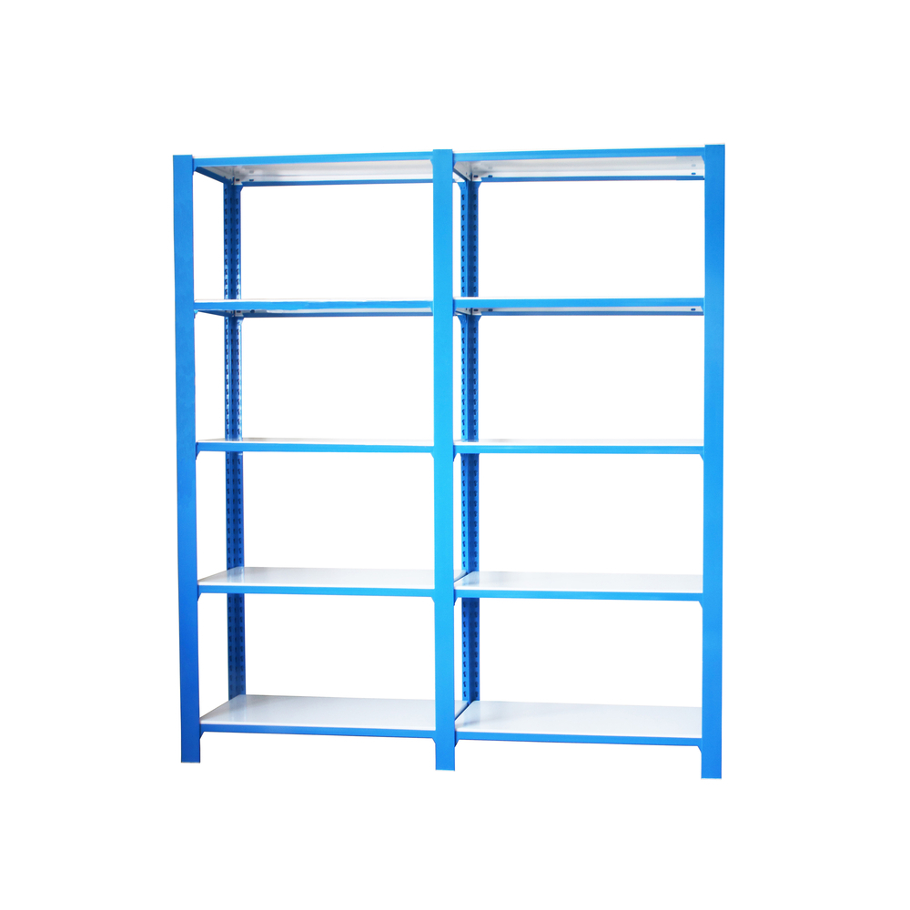 Rayonnage de bureau charge légère sans vis 2100x1800x400 - 5 niveaux Bleu/Blanc - SIMON RACK - 8435104998601