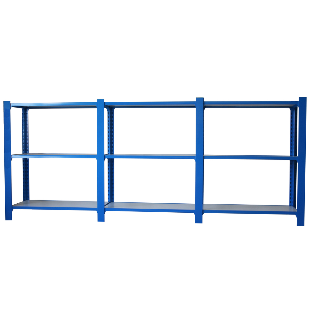 Rayonnage de bureau charge légère sans vis 1000x2700x300 - 3 niveaux Bleu/Blanc - SIMON RACK - 8435104998786