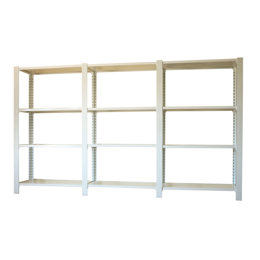 Rayonnage de bureau charge légère sans vis 1500x2700x300 - 4 niveaux Blanc - SIMON RACK - 8435104999110