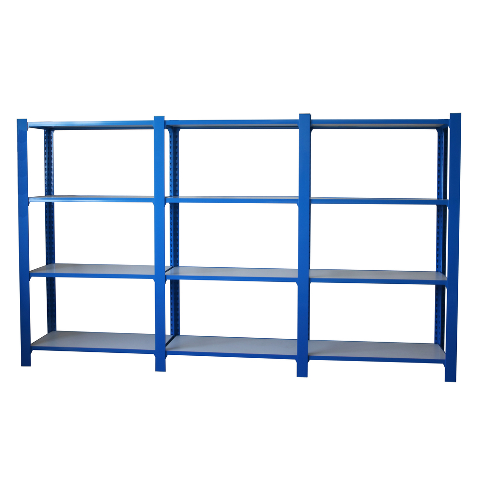 Rayonnage de bureau charge légère sans vis 1500x2700x300 - 4 niveaux Bleu/Blanc - SIMON RACK - 8435104999141