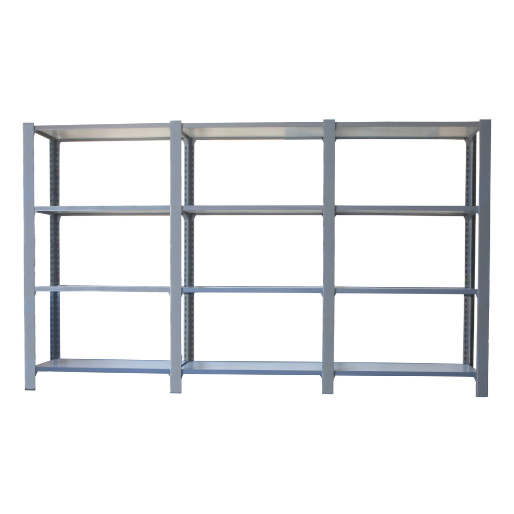 Rayonnage de bureau charge légère sans vis 1500x2700x300 - 4 niveaux Gris/Blanc - SIMON RACK - 8435104999172