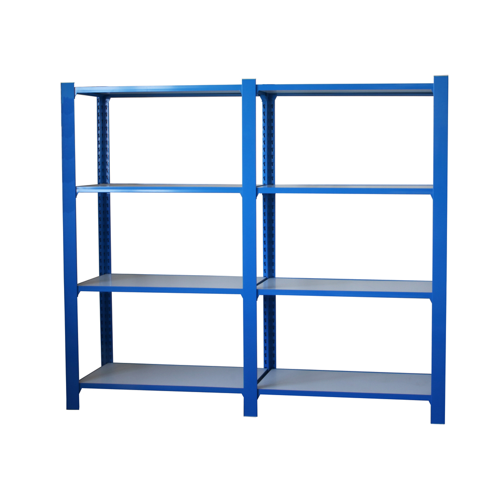 Rayonnage de bureau charge légère sans vis 1500x1800x400 - 4 niveaux Bleu/Blanc - SIMON RACK - 8435104999233