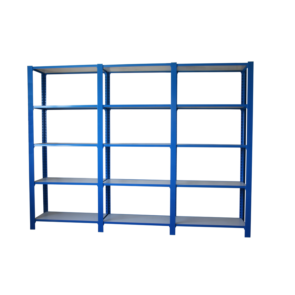 Rayonnage de bureau charge légère sans vis 2100x2700x300 - 5 niveaux Bleu/Blanc - SIMON RACK - 8435104999509