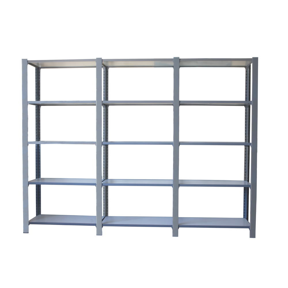 Rayonnage de bureau charge légère sans vis 2100x2700x300 - 5 niveaux Gris/Blanc - SIMON RACK - 8435104999530